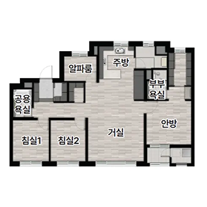 84타입의 평면도